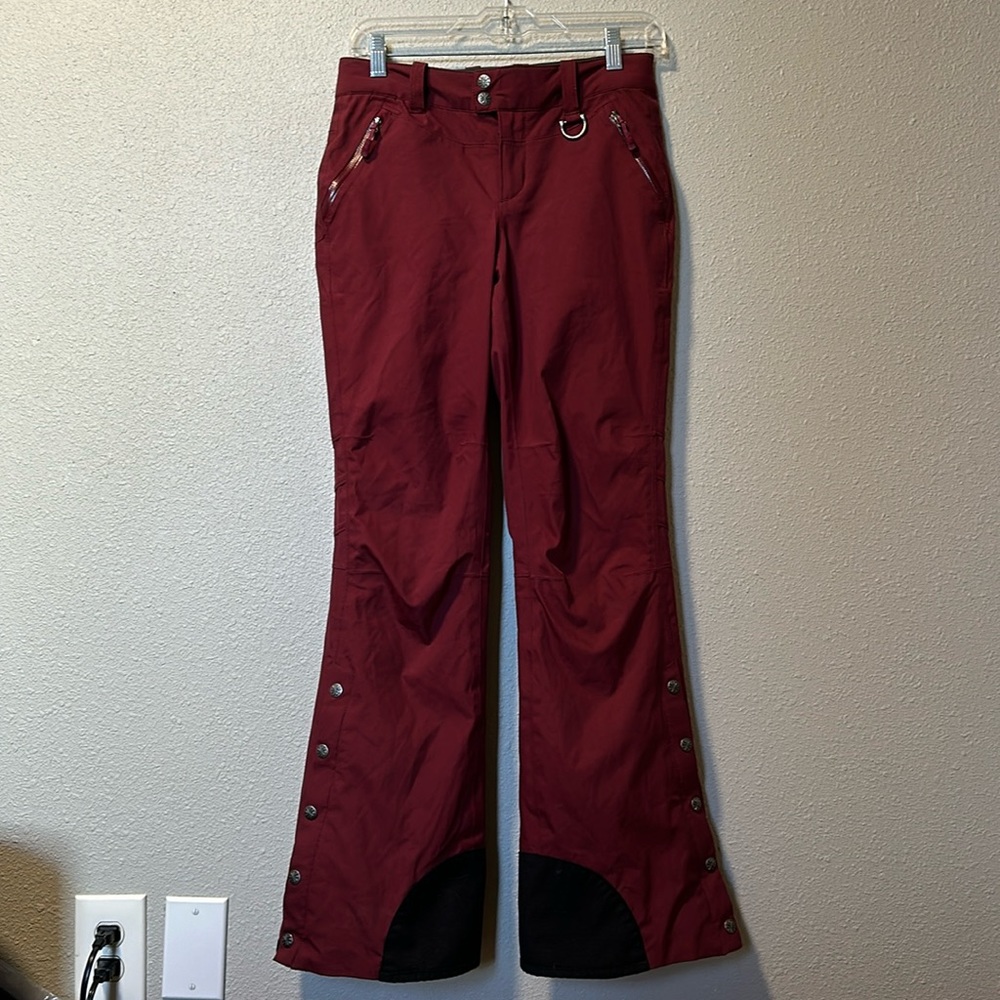 Athleta Ski Pants Snow Ski Burgundy Flare Pants S… Gem
